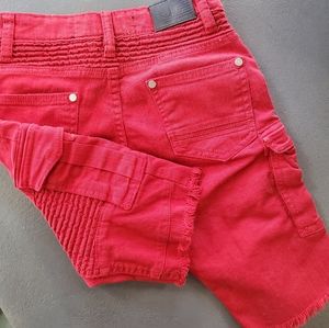 Kids jordin craig size 7 red ldenim fried shorts new never worn no tags